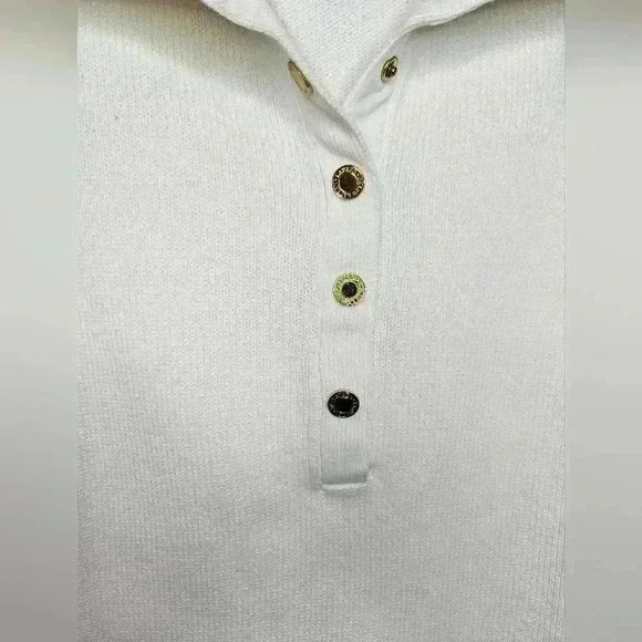 Lauren Ralph Lauren White Cotton Cropped Polo Knit Sweater Plus Womens 1X EUC - Picture 3 of 15